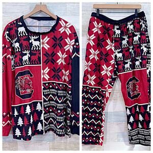 South Carolina Gamecocks Fleece Christmas 2Pc Pajama Set Holiday Unisex Mens 2XL